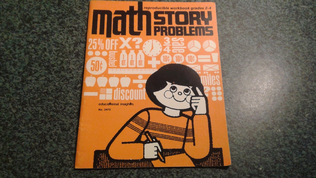 MATH STORY PROBLEMS REPRODUCIBLE WORKBOOK GRADES 2-4 - $6.99