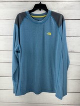 The North Face Shirt Mens 2XL Blue Long Sleeve Workout Hiking Gym Flash Dry - $17.77