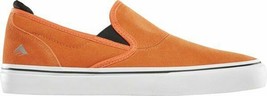 Mens Emerica Wino G6 Slip On Skateboarding Shoes NIB Orange - £54.72 GBP