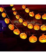 Halloween Decorations 19.7Ft 40 LED Pumpkin String Lights Decor Indoor O... - £15.32 GBP