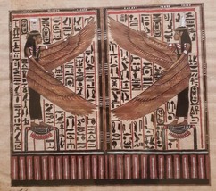 RARE Goddess Isis and Nephthys King Tut Egypt Kemet Framed Papyrus Art Painting - £151.79 GBP