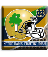 NOTRE DAME COLLEGE FOOTBALL TEAM 2 GANG LIGHT SWITCH WALL PLATES DORM ROOM DECOR - £9.34 GBP