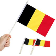 Anley Belgium Mini Flag 12 Pack - Hand Held Small Miniature Belgian Flags - £5.64 GBP