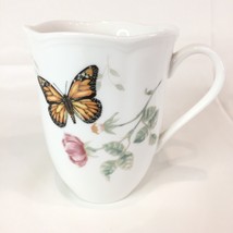 New Lenox Coffee Cup 12oz Butterfly Meadow Monarch Mug With Tag Scallop Rim - $14.85