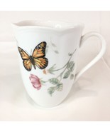 New Lenox Coffee Cup 12oz Butterfly Meadow Monarch Mug With Tag Scallop Rim - £11.85 GBP