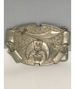Vintage Shriners Mason’s Masonic Heavy 3.5 Inch Belt Buckle Sword Moon Star - $19.75