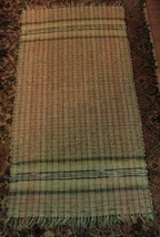 Vintage Multicolor 51&quot;x25&quot; Rag Rug Area Throw Runner Rectangle Folk Counry - £54.98 GBP