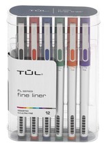 TUL® Ultra-Fine, 0.4 mm Felt-Tip Pen, Assorted Ink Colors, Pack Of 12 Pens - £17.12 GBP
