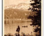 RPPC Canoe on Lake Mary Mammoth Lakes California CA UNP Postcard Z9 - $7.87