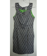 ROBBIE BEE LADIES SLEEVELESS STRETCH GRAY/WHITE STRAIGHT LINED DRESS-8-NWOT - $332.98 MXN