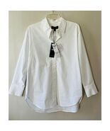 Truth by Republic Sz M White Cotton Blend Long Sleeve Oversized Dress Shirt - $40.00