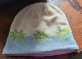 Unisex Toboggan Blue White Green Winter Warm Sledding Skiing Poinsettia ... - £9.37 GBP