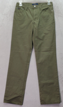 Polo Ralph Lauren Pants Boys Sz 12 Green Cotton Pockets Flat Front Strai... - $21.16