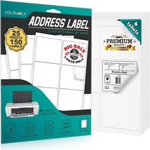 3.33x4 in Labels - 25 Sheets 6 Label Stickers Paper for Inkjet/Laser Pri... - $9.90
