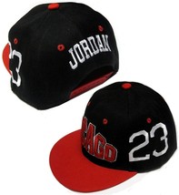 Chicago City Black Flat Snapback Hat Cap 23 Jordan Bulls Embroidered Name Number - £19.66 GBP