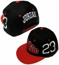 Chicago City Black Flat Snapback Hat Cap 23 Jordan Bulls Embroidered Nam... - $24.99