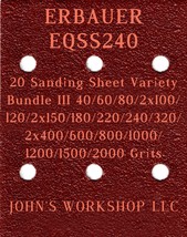 ERBAUER EQSS240 - 17 Different Grits - 20 Sheet Variety Bundle III - £15.98 GBP