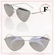 Prada Collection Cat Eye PR51US Silver Mirrored Polarized Metal Sunglasses 51U - £236.61 GBP