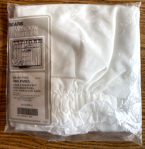 Vintage Sears SHELBY VOILE Sheer EGGSHELL double rod pocket 21&quot; X 40&quot; w/... - $15.00