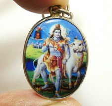 LORD SHIVA MAHADEV OM PENDANT BLESSED 1980s MAHADEVA GREAT GOD SIVA HIND... - £36.84 GBP