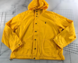 Polo Ralph Lauren Jacket Mens Extra Large Yellow Hooded Embroidered Logo - $54.44