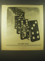 1966 Cartoon by Norman Mansbridge - The Domino Effect - £14.55 GBP