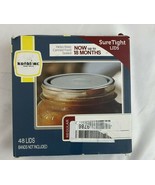 48 LIDS Canning Jar Lids Regular Mouth Sure Tight Lids Bands &amp; Jar not i... - €7,99 EUR