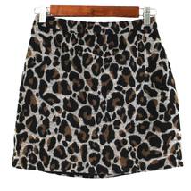 Lovers and Friends Womens XS Leopard Print Mini Skirt Black Tan Mobwife Edgy - £26.99 GBP