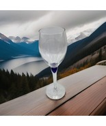 1 Crystal d&#39;Arques Lead Crystal Cobalt Blue Teardrop Handblown Wine Glass - $240.75 MXN