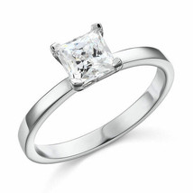 1Ct Princess Cut Solitaire Wedding Engagement Classic Ring Gifts 14k Gold Finish - £53.15 GBP