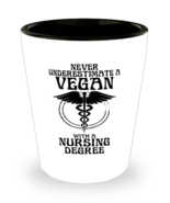 Never Underestimate a Vegan Nurse,  Shotglass 1.5 Oz. Model 64021  - £15.68 GBP