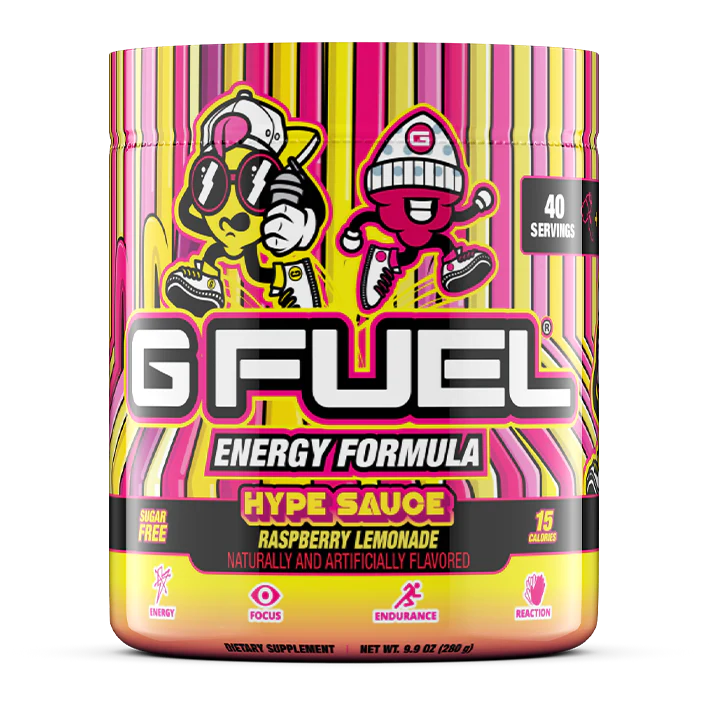 G Fuel Hype Sauce Raspberry Lemonade Energy Powder, 9.8 oz (40 Servings) - €60,00 EUR