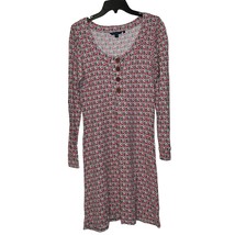 Boden Plus Size Geometric Long Sleeve Midi Shirt Dress Women 14 Button Front  - £27.39 GBP