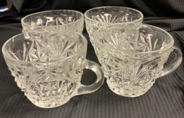 [4] Vintage Arlington Glass Punch Bowl Cups by Anchor Hocking - Cups Lot 4 each - £15.25 GBP