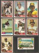 1981 Topps San Diego Padres Team Lot 25 Ozzie Smith Rollie Fingers Team Card  - £8.75 GBP
