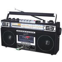 Supersonic SC-3201BT 4 Band Radio &amp; Cassette Player Boombox, Bluetooth S... - $54.55+