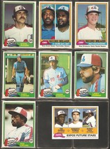 1981 Topps Montreal Expos Team Lot 27 Diff Tim Raines Rc Andre Dawson Gary Carte - £4.52 GBP