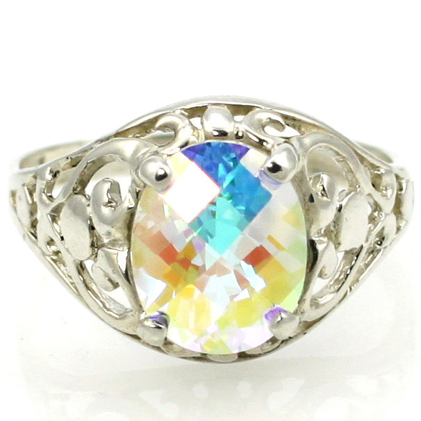 SR004, Mercury Mist Topaz, Sterling Silver Ring