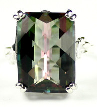 SR039, 18x13mm, 13 ct Mystic Fire Topaz, 925 Sterling Silver Ring - $263.37