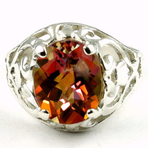 SR004, Twilight Fire Topaz, Sterling Silver Ring - £63.46 GBP