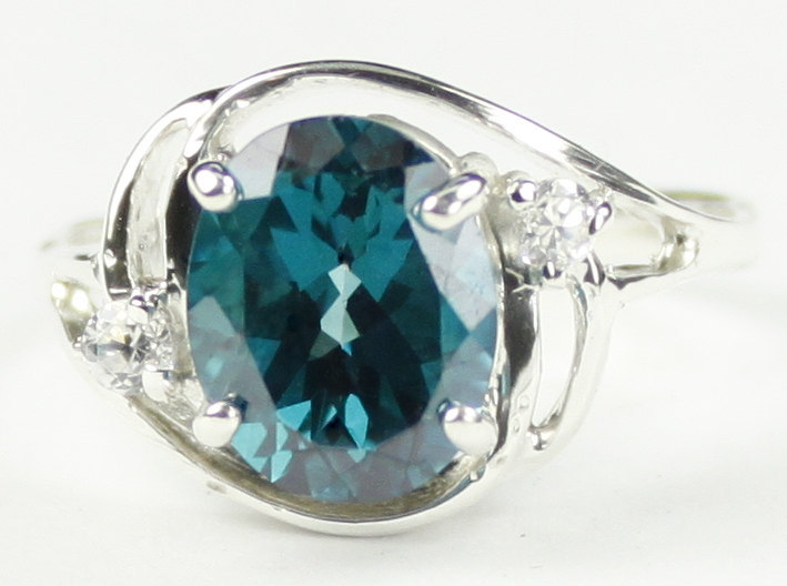 Primary image for SR021, 10x8mm Paraiba Topaz, 925 Sterling Silver Ring