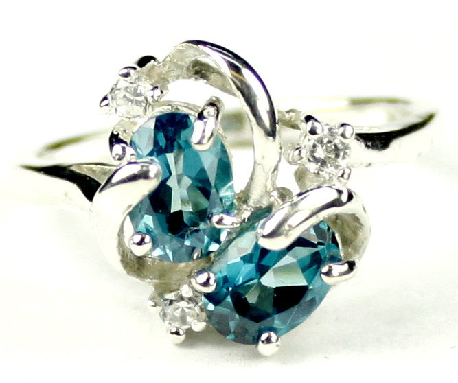 SR016, Paraiba Topaz, 925 Sterling Silver Ring