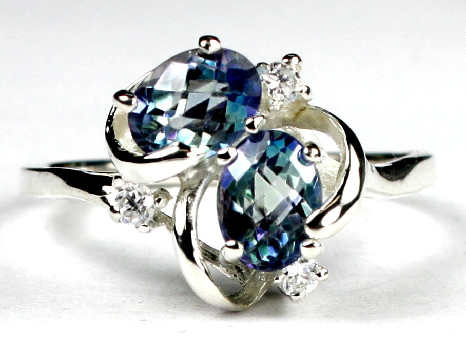 SR016, Neptune Garden Topaz, 925 Sterling Silver Ring