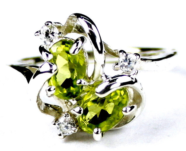 SR016, Peridot, 925 Sterling Silver Ring
