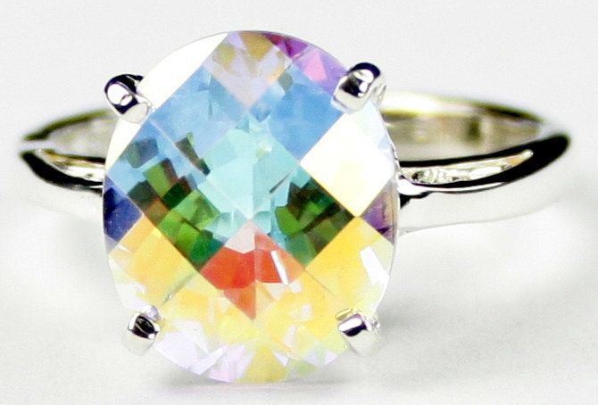 SR055, Mercury Mist Topaz, 925 Sterling Silver Ring