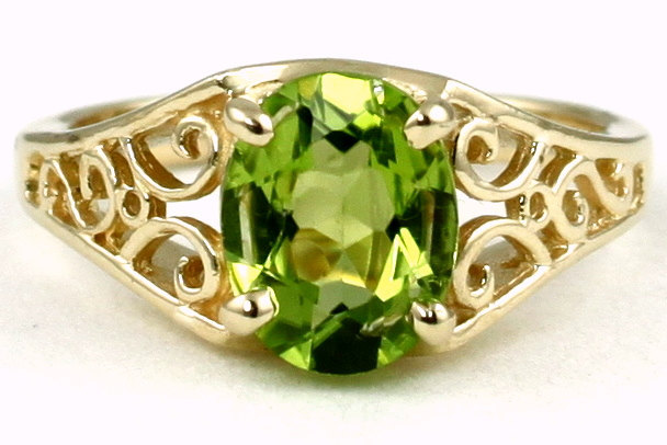 R005, Peridot, 10KY Gold Ring