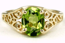 R005, Peridot, 10KY Gold Ring - £229.06 GBP