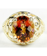 R004, Twilight Fire Topaz, 10KY Gold Ring - £253.21 GBP