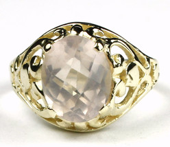 R004, Rose Quartz, 10KY Gold Ring - £239.81 GBP