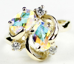 R016, Mercury Mist Topaz, 10Ky Gold Ring - $260.76